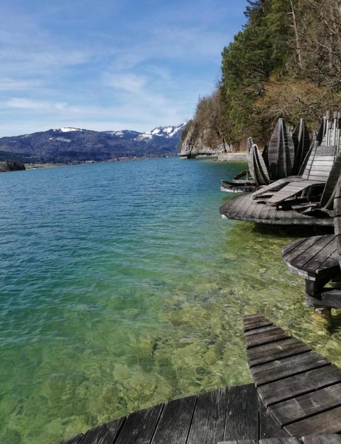 Wolfgangsee Ferienappartement „Bergliebe“ Strobl Exterior foto